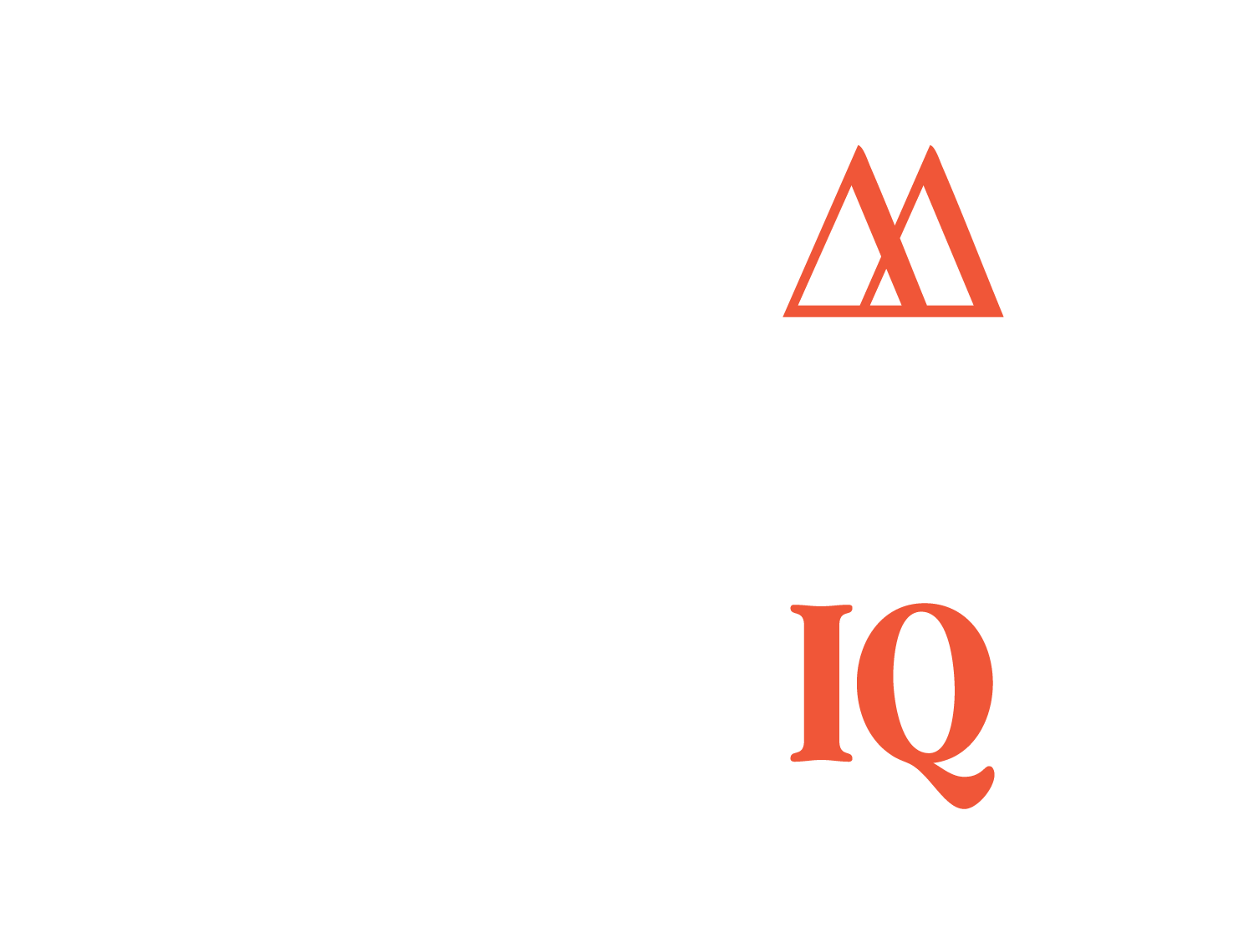 Force Multiplier IQ Change Management & Leadership Coaching logo stacked inverted color